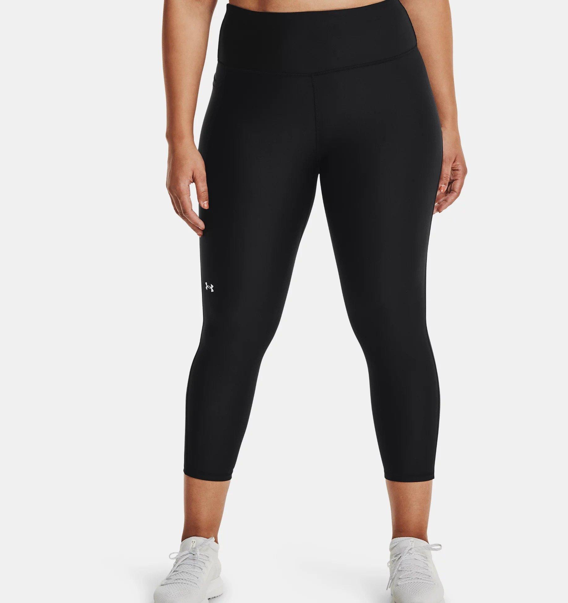 Under Armour Women's HeatGear No-Slip Waistband Ankle Leggings - Black